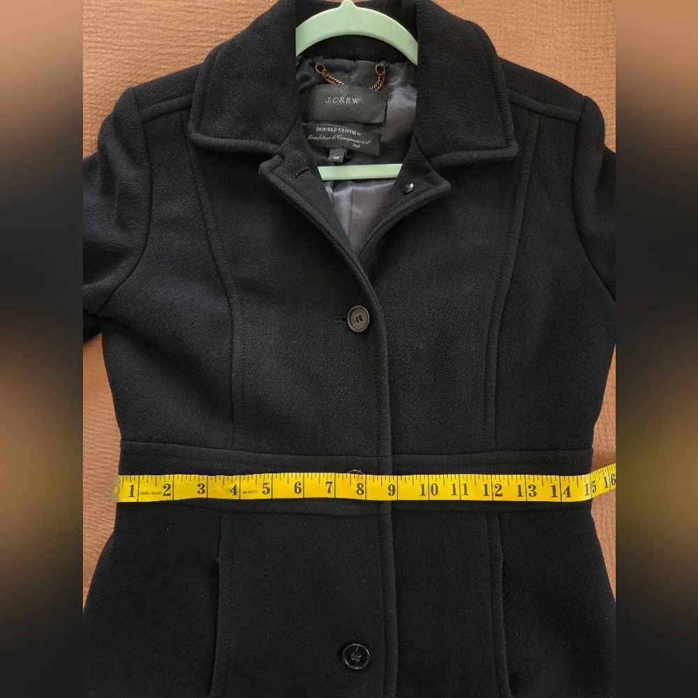 J. Crew Black Wool Long Coat - Picture 15 of 16